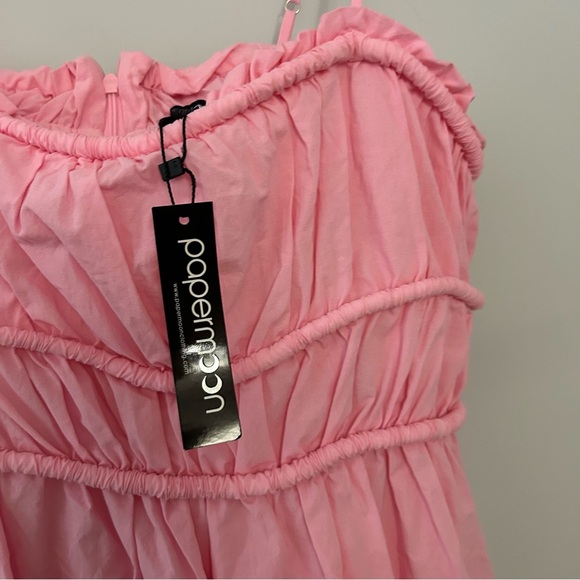 NWT Papermoon Light Pink Babydoll Mini Dress - Picture 3 of 7